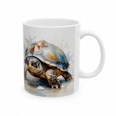 Mug Tortue aquarelle - Idée cadeau - Tasse originale en céramique Tortue modèle 2