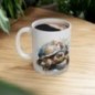 Mug Tortue aquarelle - Idée cadeau - Tasse originale en céramique Tortue modèle 2