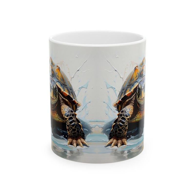 Mug Tortue aquarelle - Idée cadeau - Tasse originale en céramique Tortue modèle 4