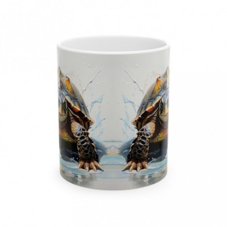 Mug Tortue aquarelle - Idée cadeau - Tasse originale en céramique Tortue modèle 4