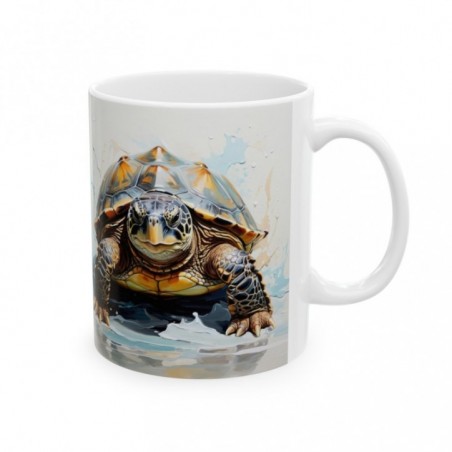 Mug Tortue aquarelle - Idée cadeau - Tasse originale en céramique Tortue modèle 4