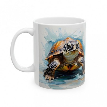 Mug Tortue aquarelle - Idée cadeau - Tasse originale en céramique Tortue modèle 5