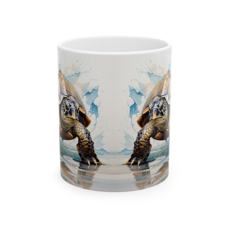 Mug Tortue aquarelle - Idée cadeau - Tasse originale en céramique Tortue modèle 7