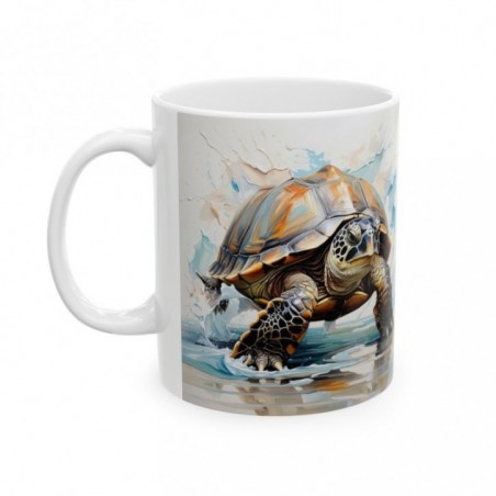 Mug Tortue aquarelle - Idée cadeau - Tasse originale en céramique Tortue modèle 7