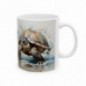 Mug Tortue aquarelle - Idée cadeau - Tasse originale en céramique Tortue modèle 7