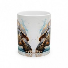 Mug Tortue aquarelle - Idée cadeau - Tasse originale en céramique Tortue modèle 8