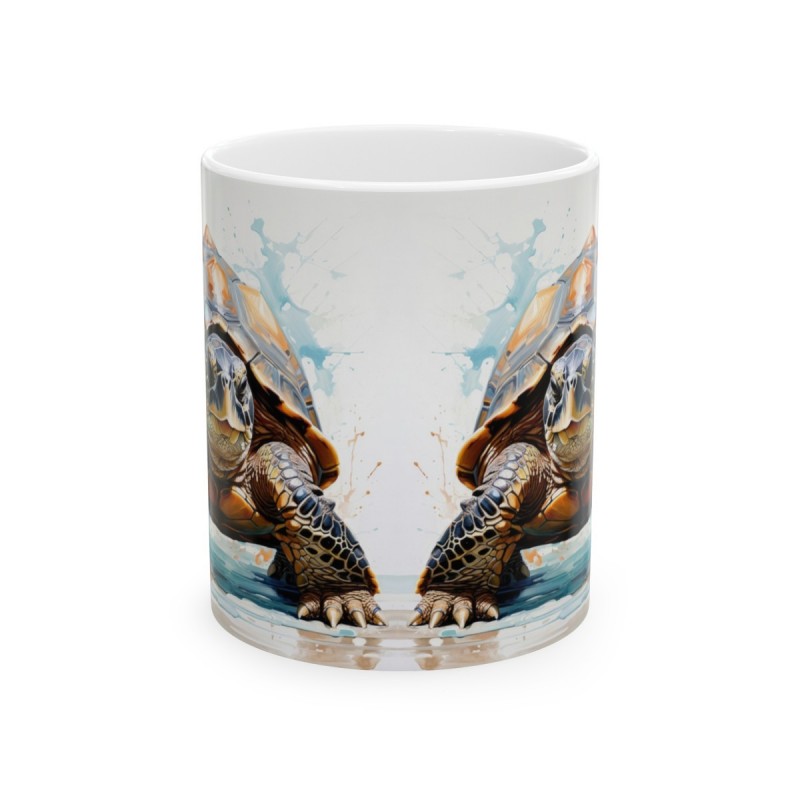 Mug Tortue aquarelle - Idée cadeau - Tasse originale en céramique Tortue modèle 8