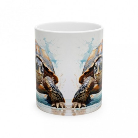 Mug Tortue aquarelle - Idée cadeau - Tasse originale en céramique Tortue modèle 8