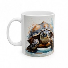 Mug Tortue aquarelle - Idée cadeau - Tasse originale en céramique Tortue modèle 8