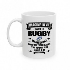 Mug passion Rugby - Idée cadeau - Tasse en céramique - Humour Sympa Fun