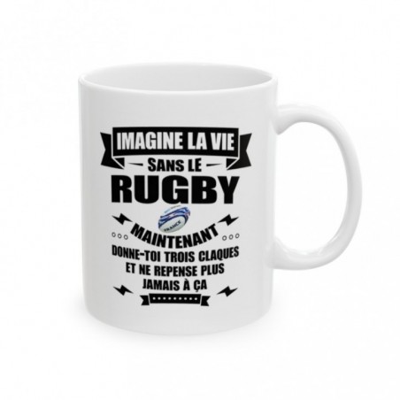 Mug passion Rugby - Idée cadeau - Tasse en céramique - Humour Sympa Fun