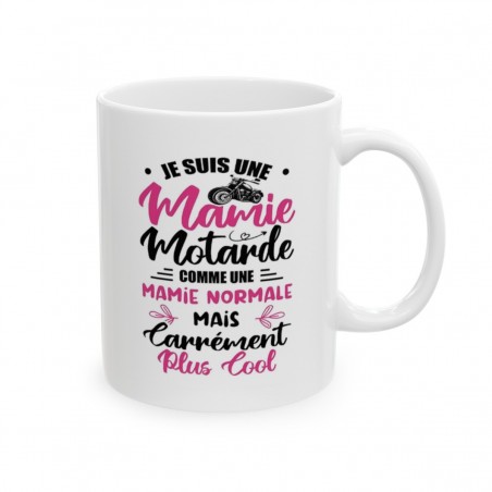 Mug Mamie motarde - Idée cadeau - Tasse en céramique - Humour Sympa Fun