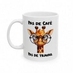 Mug Pas de Café Pas de travail - Idée cadeau - Tasse en céramique - Humour Sympa Fun