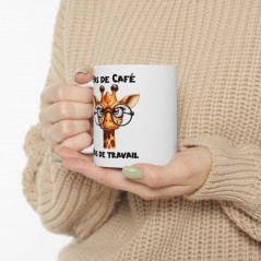 Mug Pas de Café Pas de travail - Idée cadeau - Tasse en céramique - Humour Sympa Fun