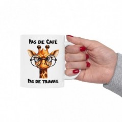 Mug Pas de Café Pas de travail - Idée cadeau - Tasse en céramique - Humour Sympa Fun