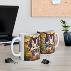 Mug Coloré Lapin Mignon - Idée cadeau - Tasse originale en céramique