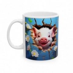 Mug Coloré Cochon - Idée cadeau - Tasse originale en céramique