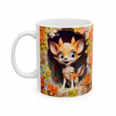 Mug Coloré Renard mignon - Idée cadeau - Tasse originale en céramique