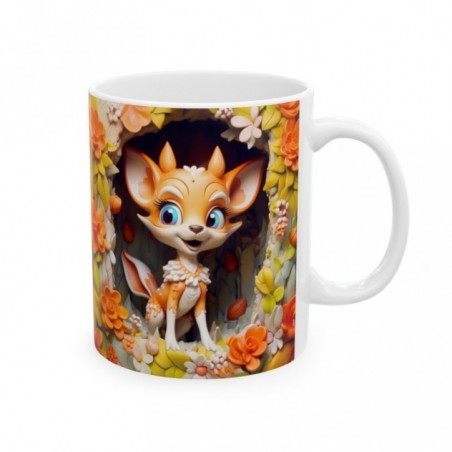 Mug Coloré Renard mignon - Idée cadeau - Tasse originale en céramique