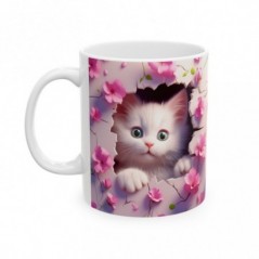 Mug Coloré Chat mignon - Idée cadeau - Tasse originale en céramique