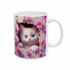 Mug Coloré Chat mignon - Idée cadeau - Tasse originale en céramique