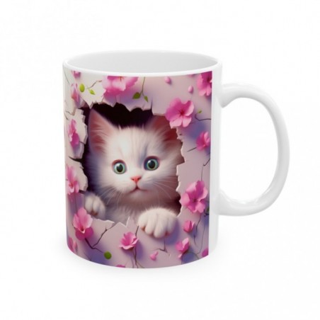 Mug Coloré Chat mignon - Idée cadeau - Tasse originale en céramique