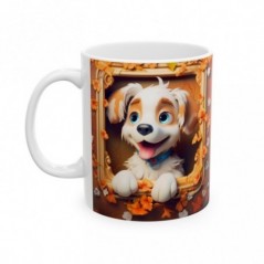 Mug Coloré Chien mignon - Idée cadeau - Tasse originale en céramique