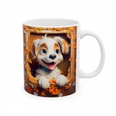 Mug Coloré Chien mignon - Idée cadeau - Tasse originale en céramique