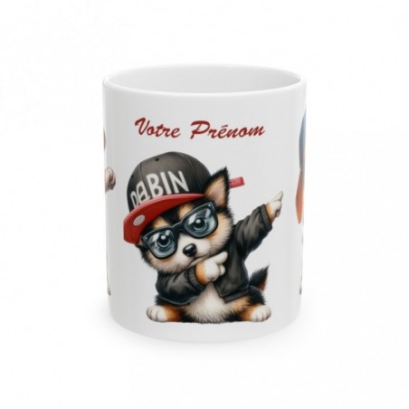 Mug personnalisé personnalisable Dab avec prénom ou petit texte - Idée cadeau - Tasse pour Enfant ou Adulte