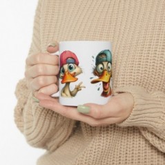 Mug Canard rigolo - Idée cadeau - Tasse en céramique - Humour Sympa Fun