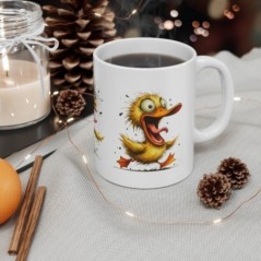 Mug Canard fou fou - Idée cadeau - Tasse en céramique - Humour Sympa Fun