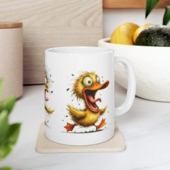 Mug Canard fou fou - Idée cadeau - Tasse en céramique - Humour Sympa Fun