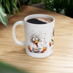 Mug Canard fou fou - Idée cadeau - Tasse en céramique - Humour Sympa Fun