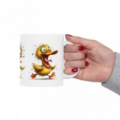 Mug Canard fou fou - Idée cadeau - Tasse en céramique - Humour Sympa Fun