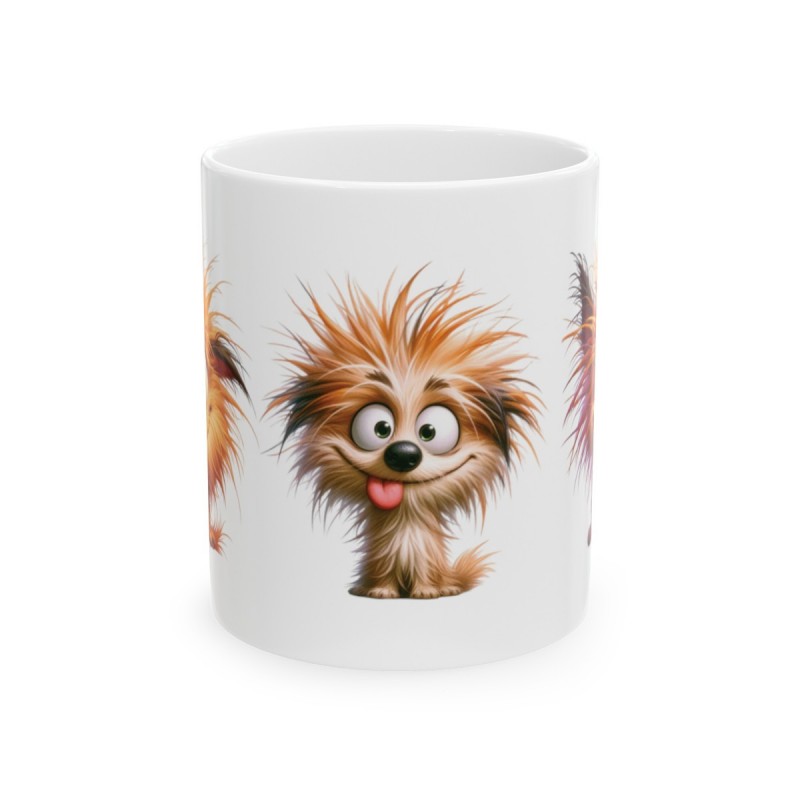 Mug Chien fou fou - Idée cadeau - Tasse en céramique - Humour Sympa Fun