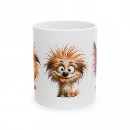 Mug Chien fou fou - Idée cadeau - Tasse en céramique - Humour Sympa Fun