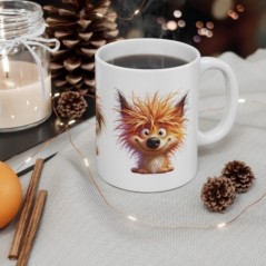 Mug Chien fou fou - Idée cadeau - Tasse en céramique - Humour Sympa Fun