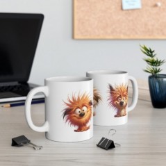 Mug Chien fou fou - Idée cadeau - Tasse en céramique - Humour Sympa Fun