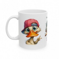 Mug personnalisé personnalisable Canard avec prénom ou petit texte - Idée cadeau - Tasse Humour Rigolo Fun