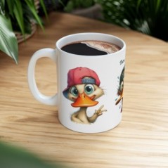 Mug personnalisé personnalisable Canard avec prénom ou petit texte - Idée cadeau - Tasse Humour Rigolo Fun