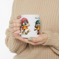 Mug personnalisé personnalisable Canard avec prénom ou petit texte - Idée cadeau - Tasse Humour Rigolo Fun