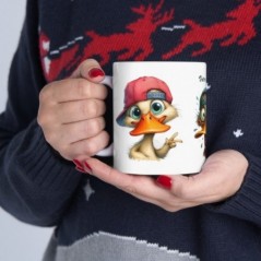 Mug personnalisé personnalisable Canard avec prénom ou petit texte - Idée cadeau - Tasse Humour Rigolo Fun