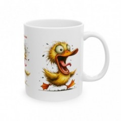 Mug personnalisé personnalisable Canard fou fou avec prénom ou petit texte - Idée cadeau - Tasse Humour Rigolo Fun