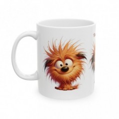 Mug personnalisé personnalisable Chien fou fou avec prénom ou petit texte - Idée cadeau - Tasse Humour Rigolo Fun