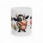 Mug Vache Sourire - Idée cadeau - Tasse en céramique - Humour Sympa Fun