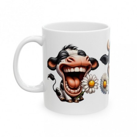 Mug Vache Sourire - Idée cadeau - Tasse en céramique - Humour Sympa Fun