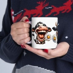 Mug Vache Sourire - Idée cadeau - Tasse en céramique - Humour Sympa Fun