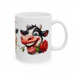 Mug personnalisé personnalisable Vache marrante avec prénom ou petit texte - Idée cadeau - Tasse Humour Rigolo Fun