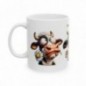 Mug personnalisé personnalisable Vache avec prénom ou petit texte - Idée cadeau - Tasse Humour Rigolo Fun