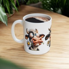 Mug Vache - Idée cadeau - Tasse en céramique - Humour Sympa Fun